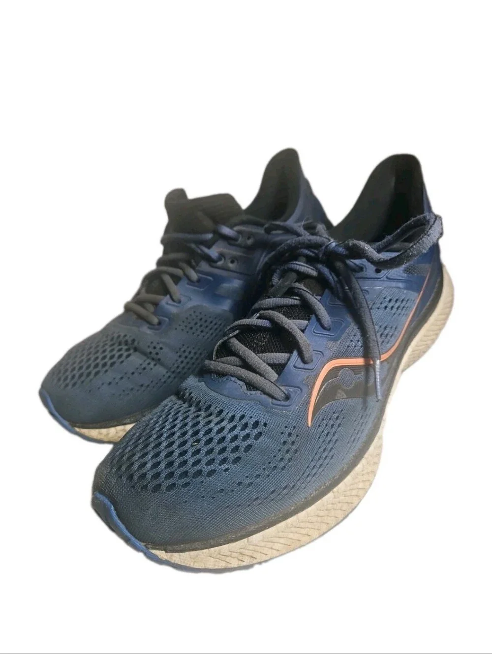 Saucony Hurricane 23 Mens Running Shoes White Blue (S20615-30) Size 9.5M[8A